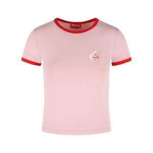 Diesel 'Uncuties' Pink Stretch Cotton T-Shirt Women
